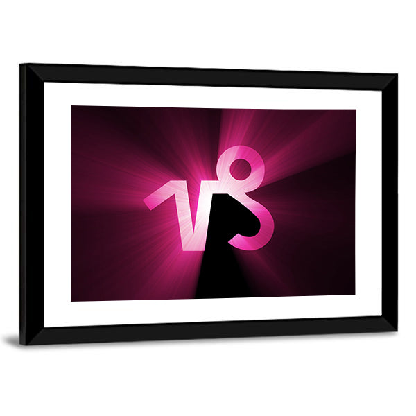 Capricorn Zodiac Symbol Canvas Wall Art