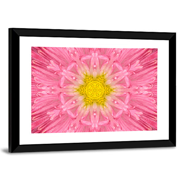 Pink Concentric Flower Canvas Wall Art