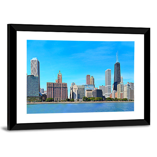 Chicago Lakeshore Skyline Canvas Wall Art