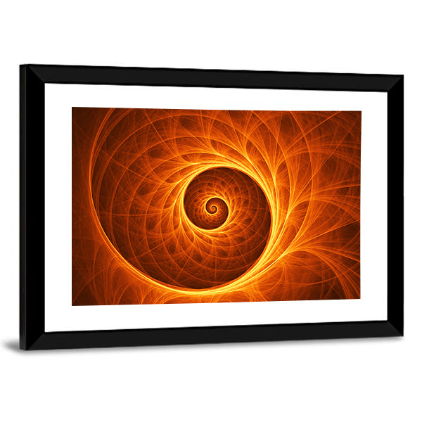Fire Spiral Abstract Canvas Wall Art