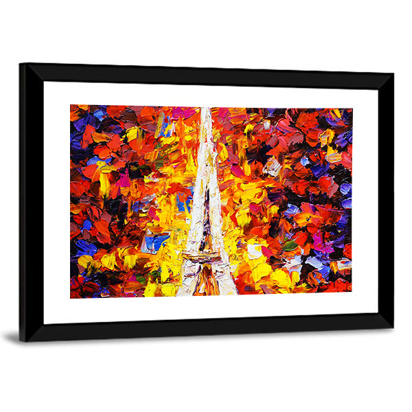 Eiffel Tower In Paris Canvas Wall Art