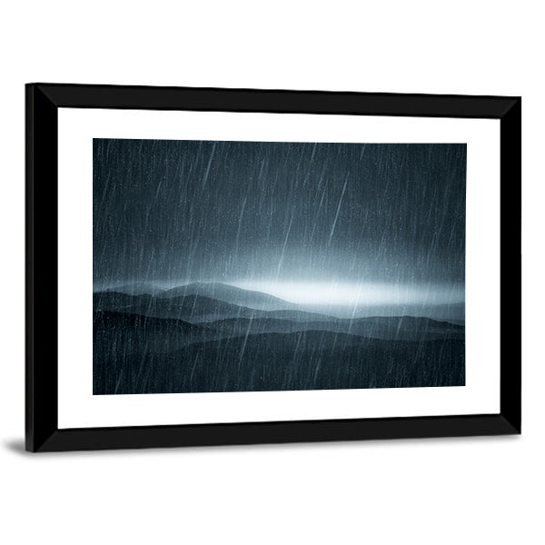Rain Over Misty Meadows Canvas Wall Art