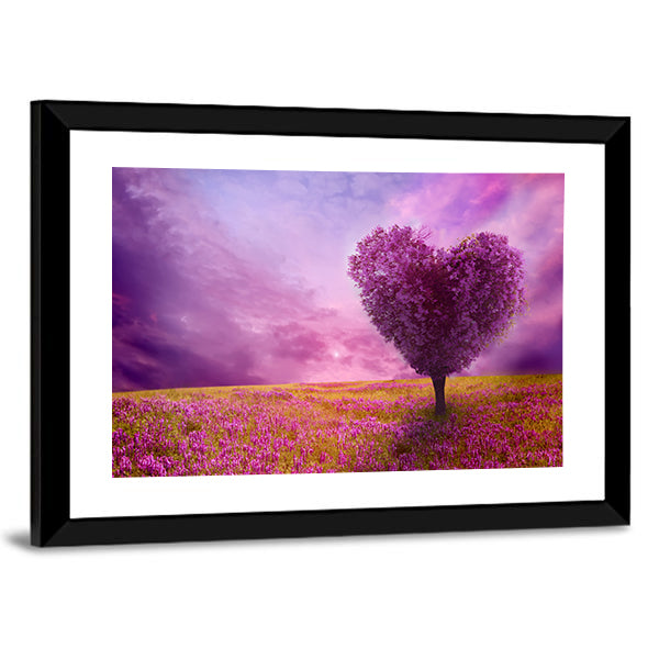 Tree Of Love In Spring Canvas Wall Art