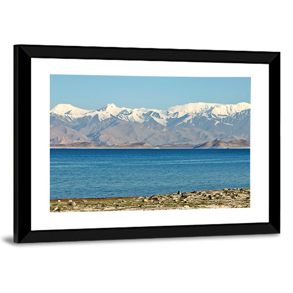 Pamir Mountains And Karakul Lake In Tajikistan Canvas Wall Art