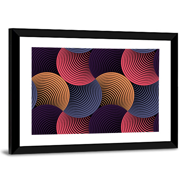 Geometric Petals Grid Canvas Wall Art