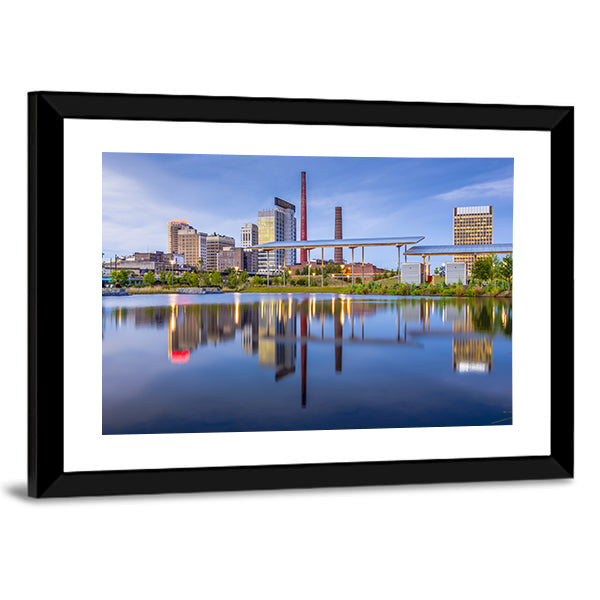 Alabama City Waterfront Skyline Canvas Wall Art