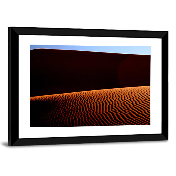Desert Lines Around Sunset Canvas Wall Art