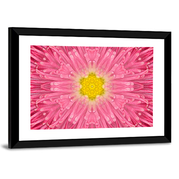 Daisy Pink Flower Canvas Wall Art