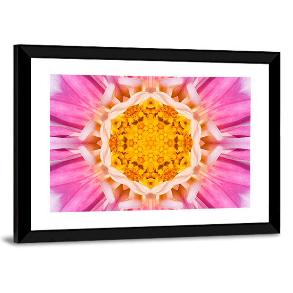 Pink Mandala Flower Canvas Wall Art