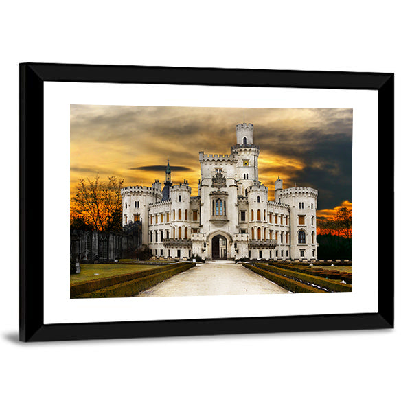 Hluboka Castle In Bohemia Canvas Wall Art