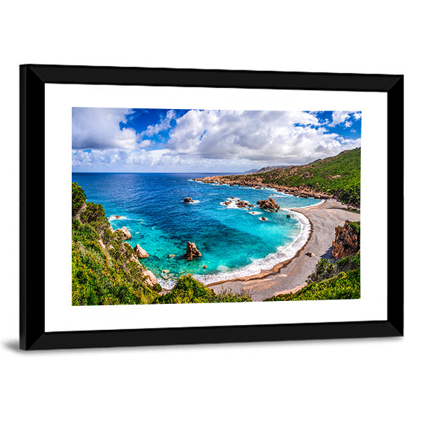 Turquoise Bay at Costa Paradiso, Sardinia Canvas Wall Art