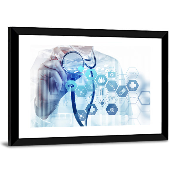 Smart Medical Doctor Digital Canvas Wall Art