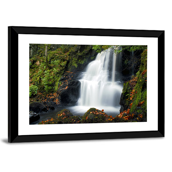 Tobermory Waterfall with Mossy Rocks Canvas Wall Art