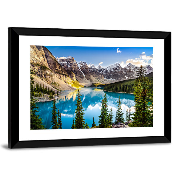 Moraine Lake In Alberta Canvas Wall Art