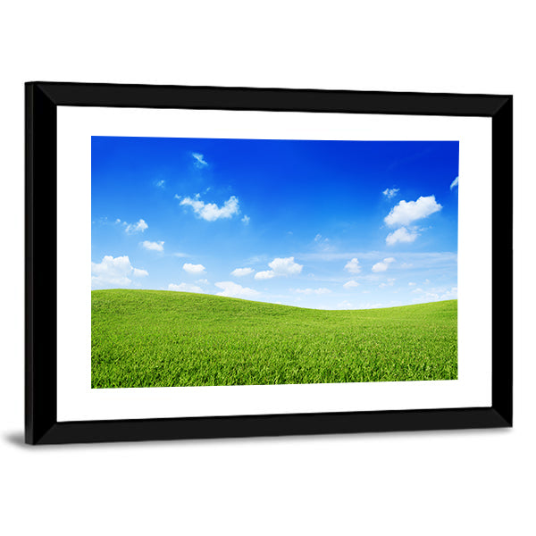 Green Grassy Hills Canvas Wall Art