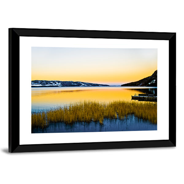 Lapland Lake In The North Of Sweden Canvas Wall Art