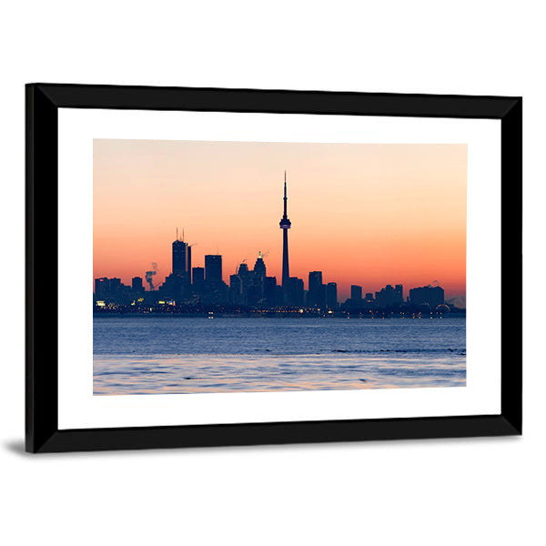 Toronto Skyline At Dawn Canvas Wall Art