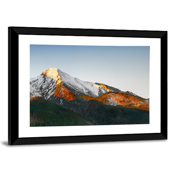 Snow Capped Peaks At Sunrise Canvas Wall Art