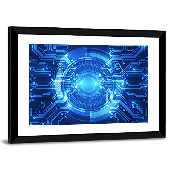 Futuristic Circuitry Core Canvas Wall Art
