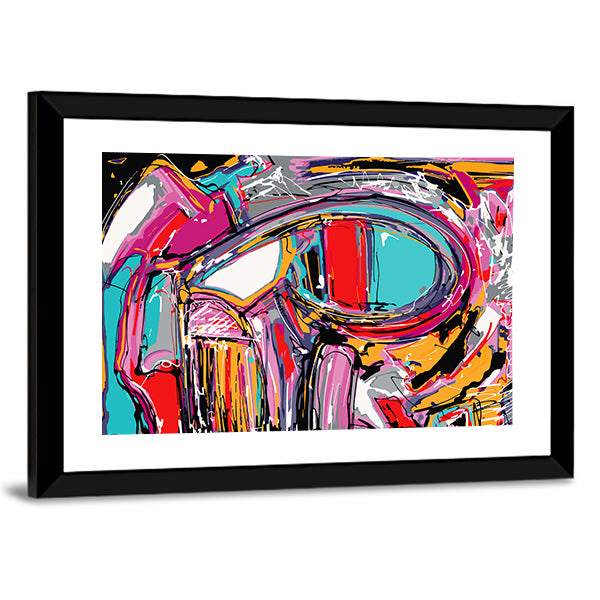 Hand Brush Texture Abstract Painting Canvas Wall Art