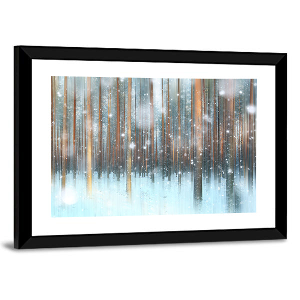 Magical Winter Forest Canvas Wall Art