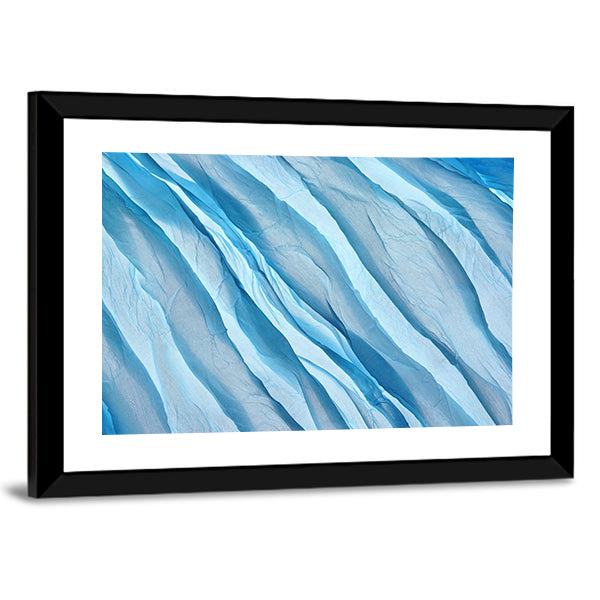 Soft Blue Chiffon Waves Canvas Wall Art