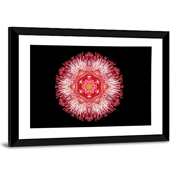 Pink Mandala Flower Canvas Wall Art