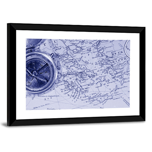 Antique Maps Showing Countries And Trade Routes Canvas Wall Art