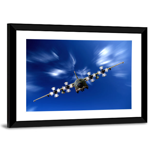 C130 Military Airplane Canvas Wall Art