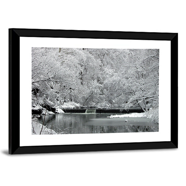 Snow Covered Fairmount Park In Philadelphia Canvas Wall Art