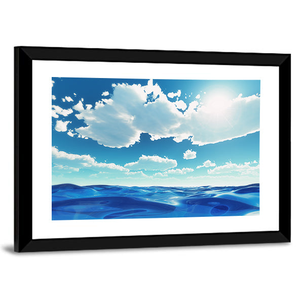 Sea Waves At Summer Canvas Wall Art
