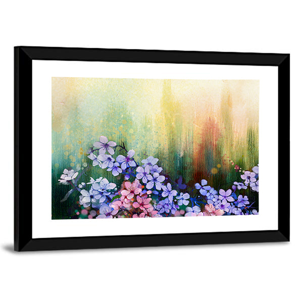Abstract Cherry Blossoms in Purple Canvas Wall Art