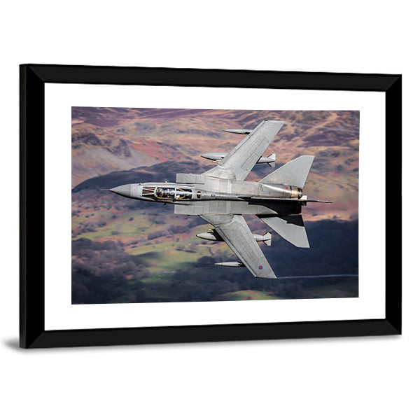 Panavia Tornado Over Mountainous Terrain Canvas Wall Art