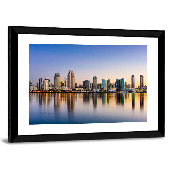 San Diego Skyline at Dusk Canvas Wall Art