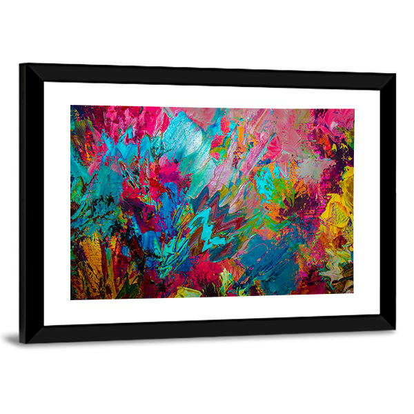 Colorful Brushstrokes Abstract Canvas Wall Art