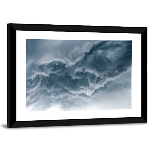 Dramatic Sky With Stormy Clouds Canvas Wall Art