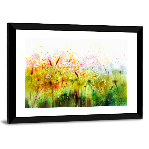 Cosmos Flowers Canvas Wall Art