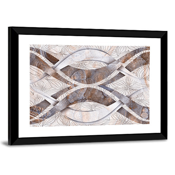 Seamless Stone Bands Abstract Canvas Wall Art