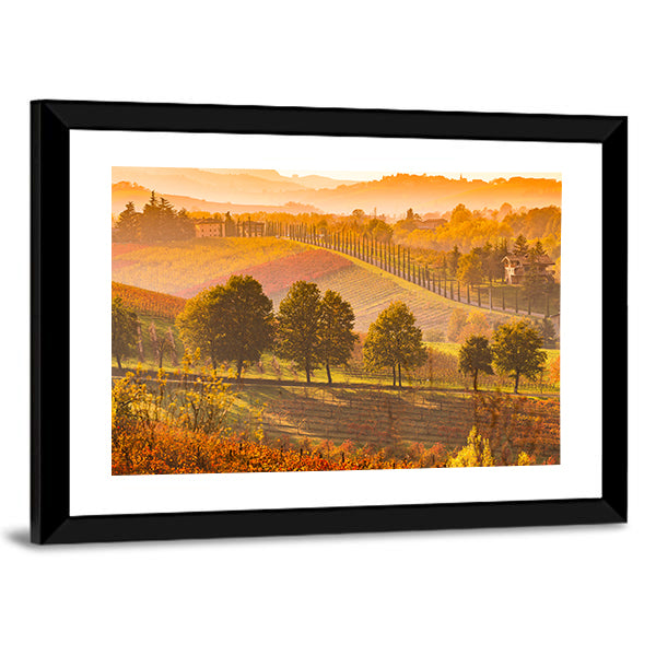 Italian Vineyards and Rolling Hills Canvas Wall Art