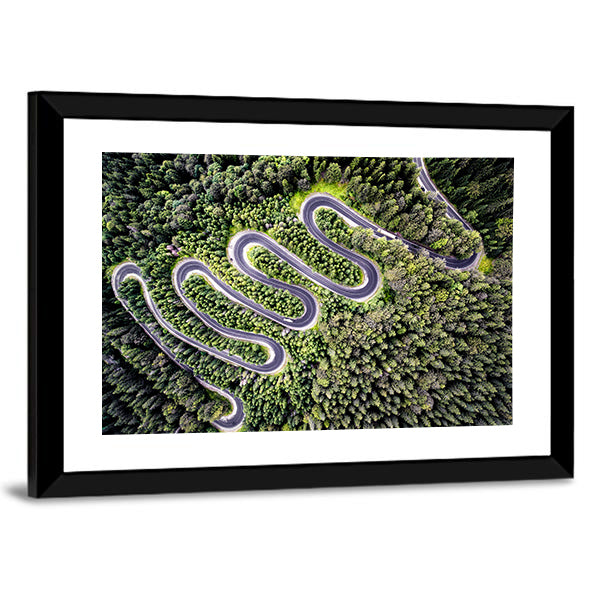 Transfagarasan Curvy Road In Romania Canvas Wall Art