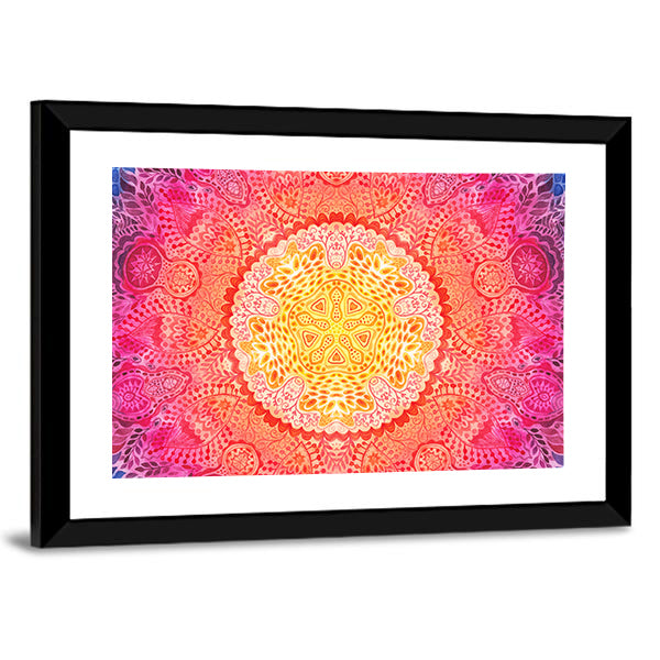 Watercolor Mandala Canvas Wall Art