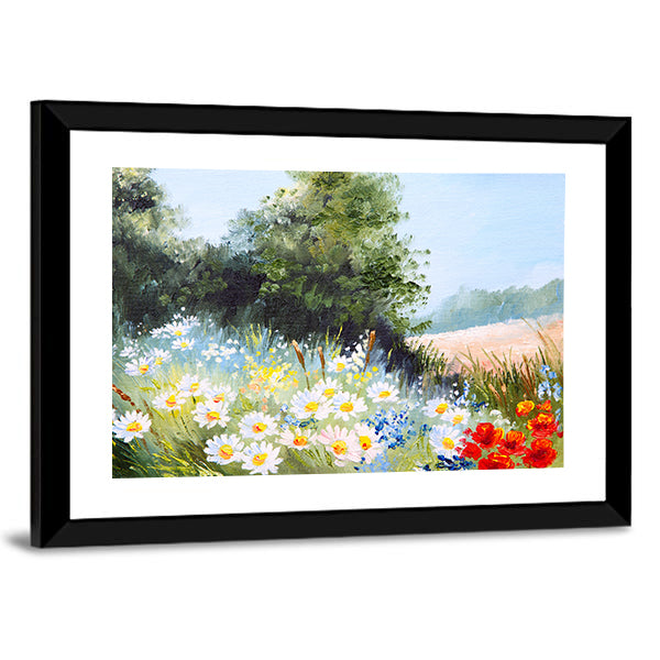 Meadow of Daisies Canvas Wall Art