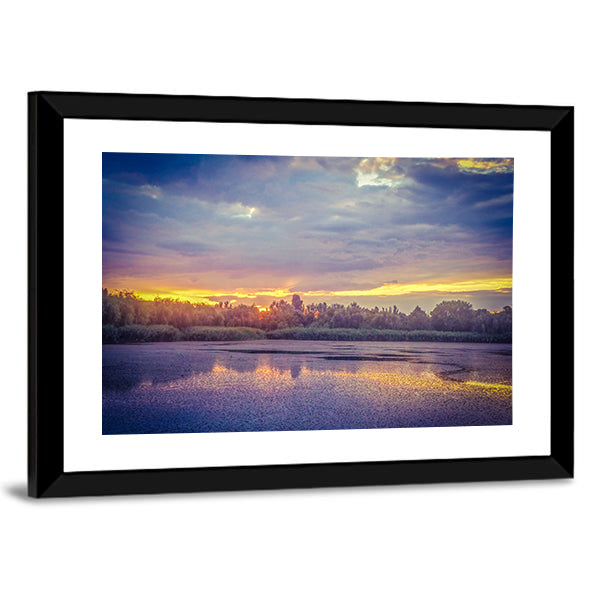 Danube Delta Sunset Canvas Wall Art