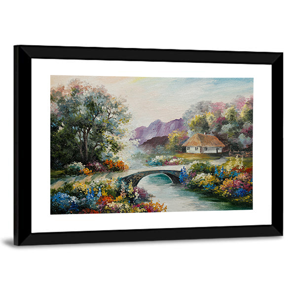 House In The Forest Canvas Wall Art