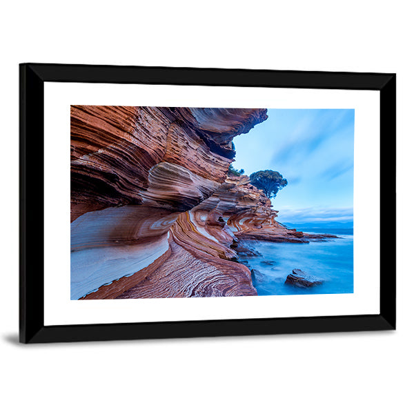 Painted Cliffs on Maria Island Canvas Wall Art
