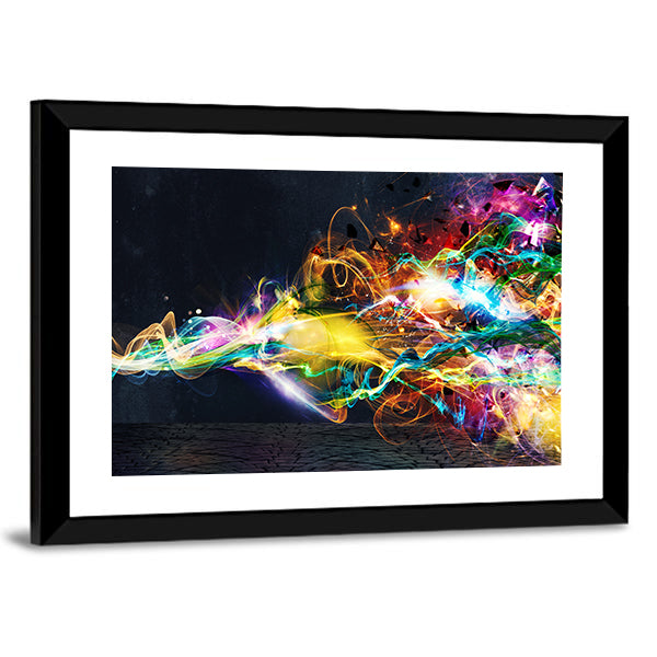 Colorful Light In Motion Canvas Wall Art