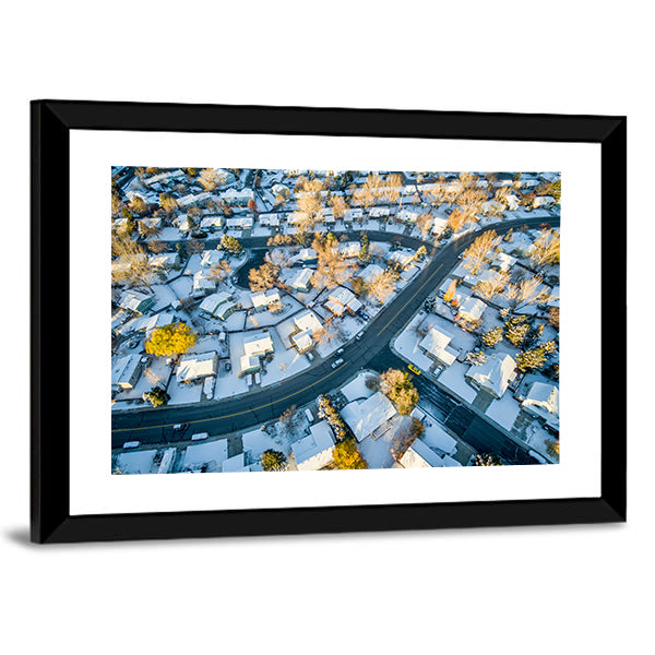 Fort Collins Cityscape In Colorado Canvas Wall Art
