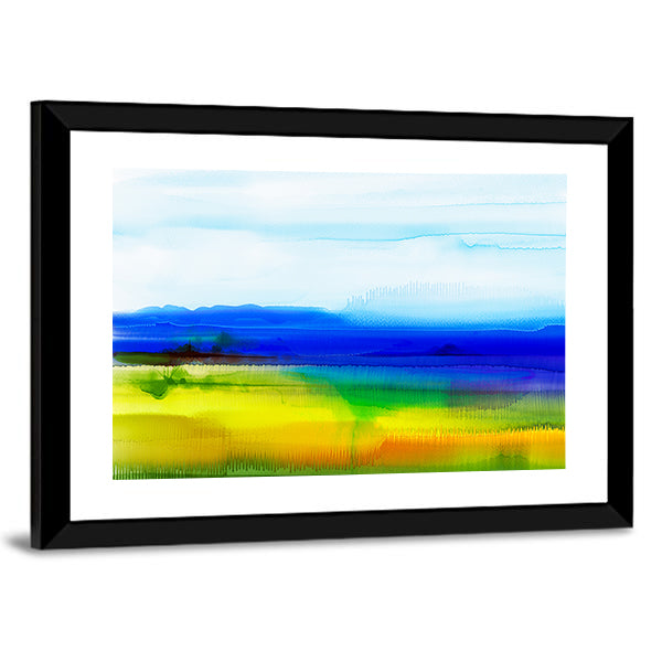 Semi Abstract Agriculture Fields Canvas Wall Art