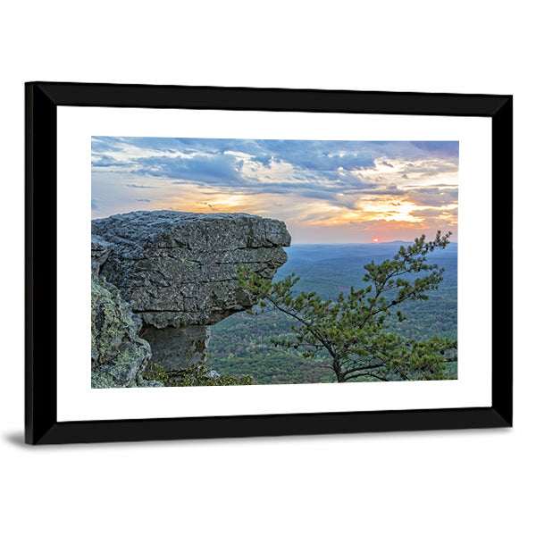 Sunset at Cheaha Mountain State Park Canvas Wall Art