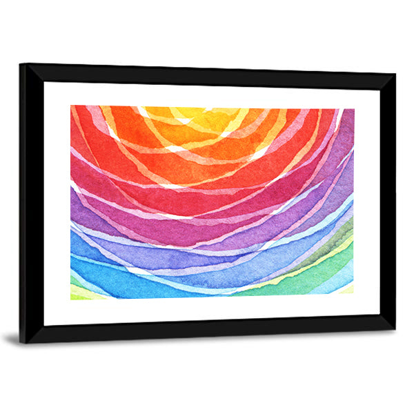 Rainbow Acrylic Abstract Canvas Wall Art